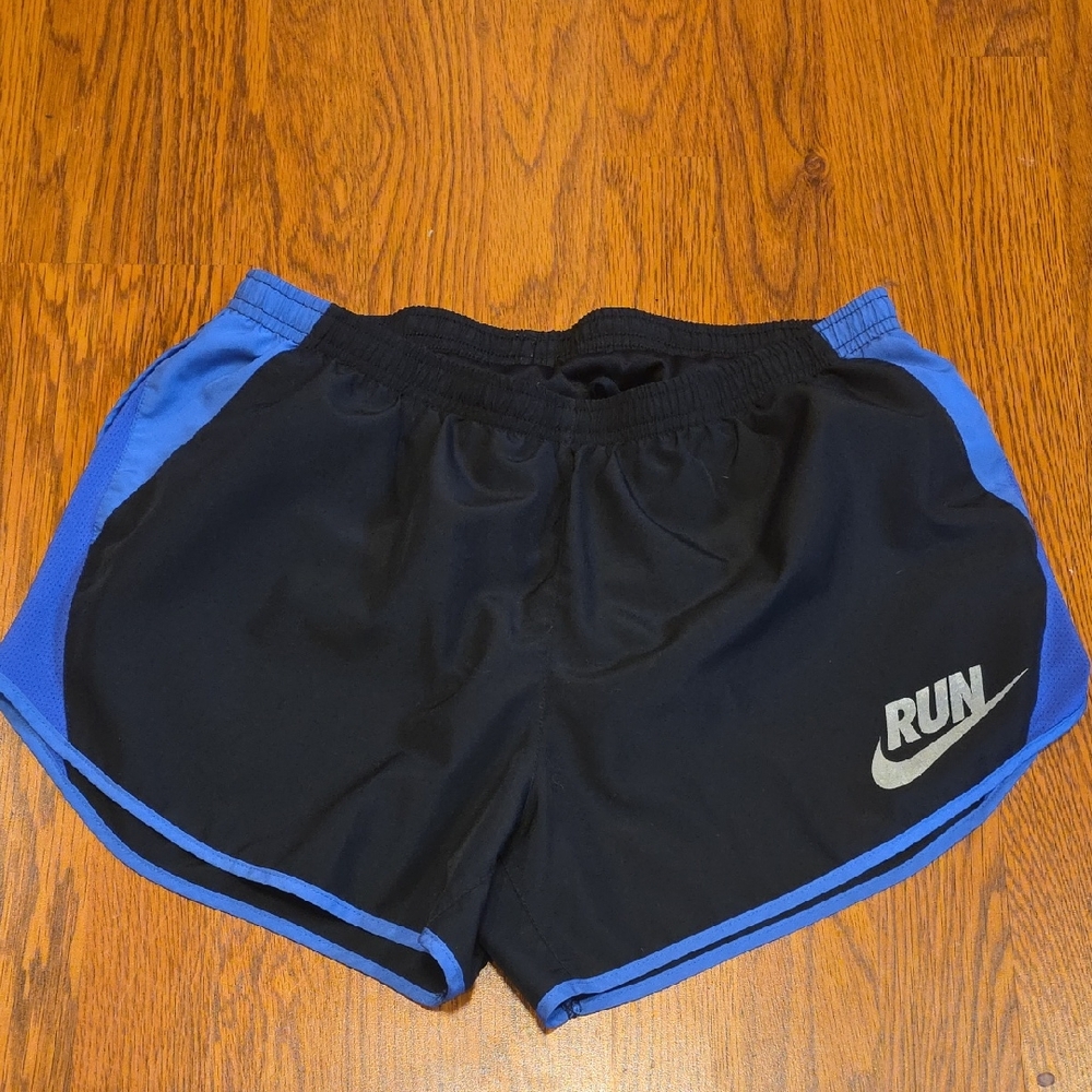 Nike Women's Black and Blue Athletic Shorts